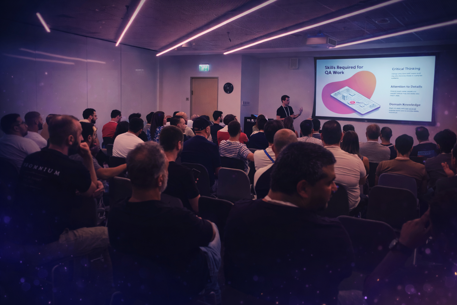 Loadmill team presenting at a QA conference