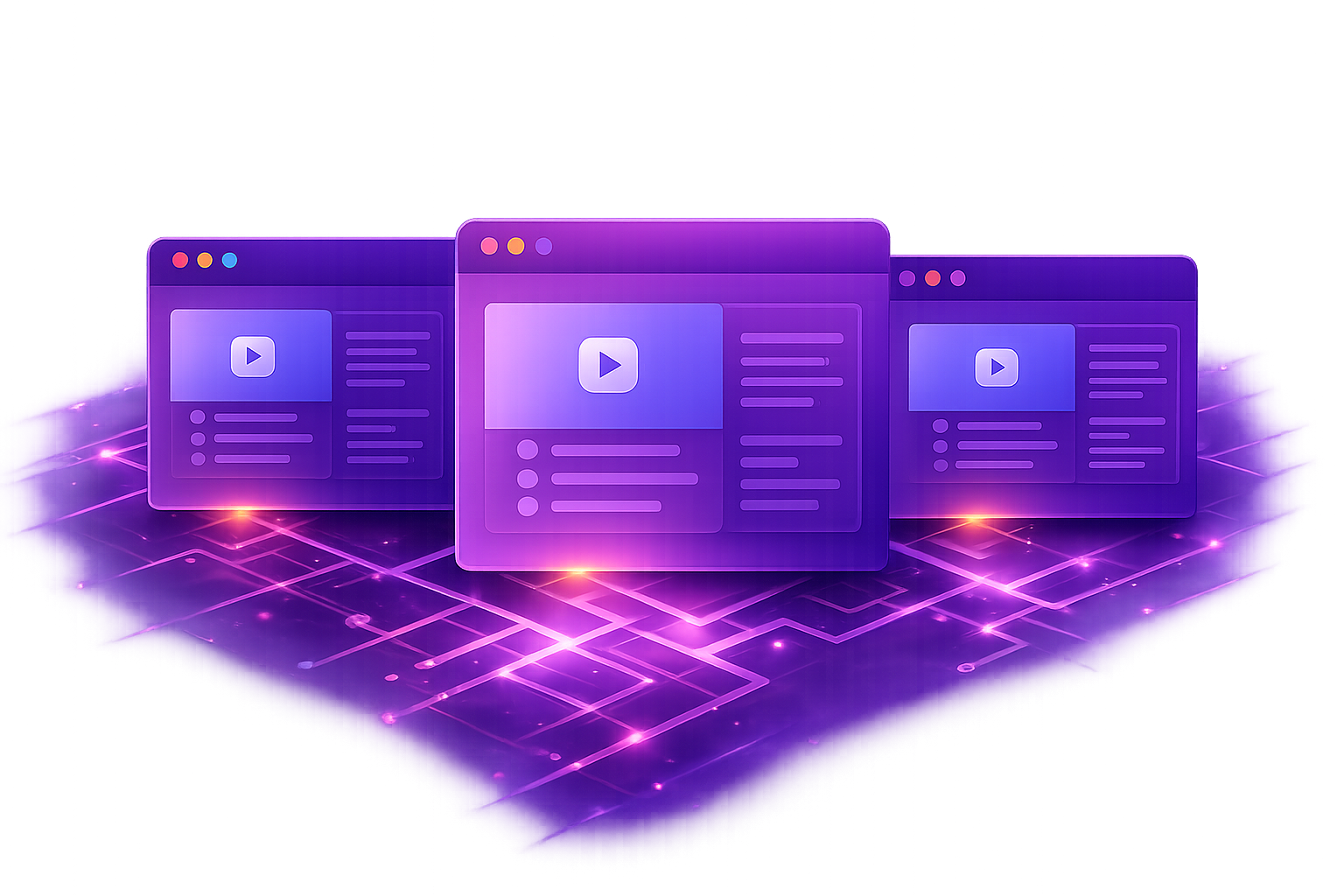 AI-Powered Cross-Browser Testing - Multiple browser windows on connected platform