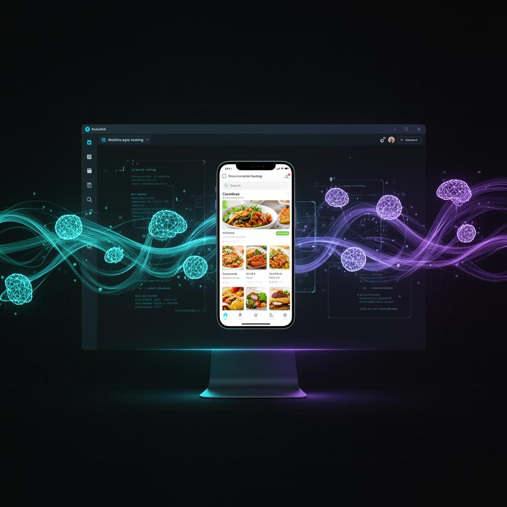 Mobile Testing Agent desktop app showing AI-powered mobile test automation