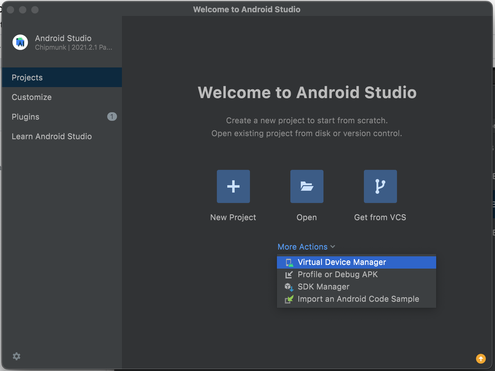 Android Studio Virtual Device Manager
