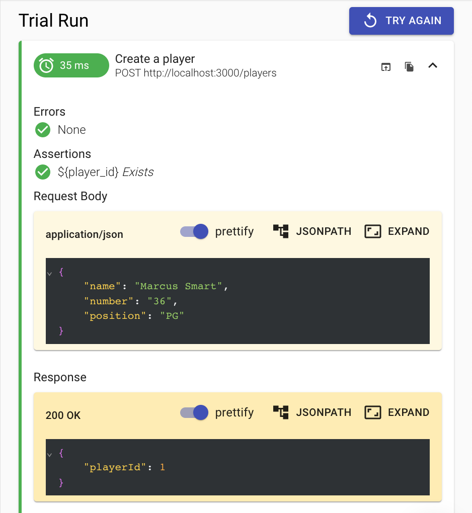 Test passing