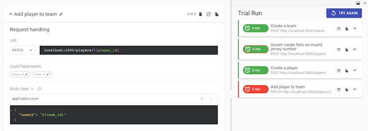 Team API test